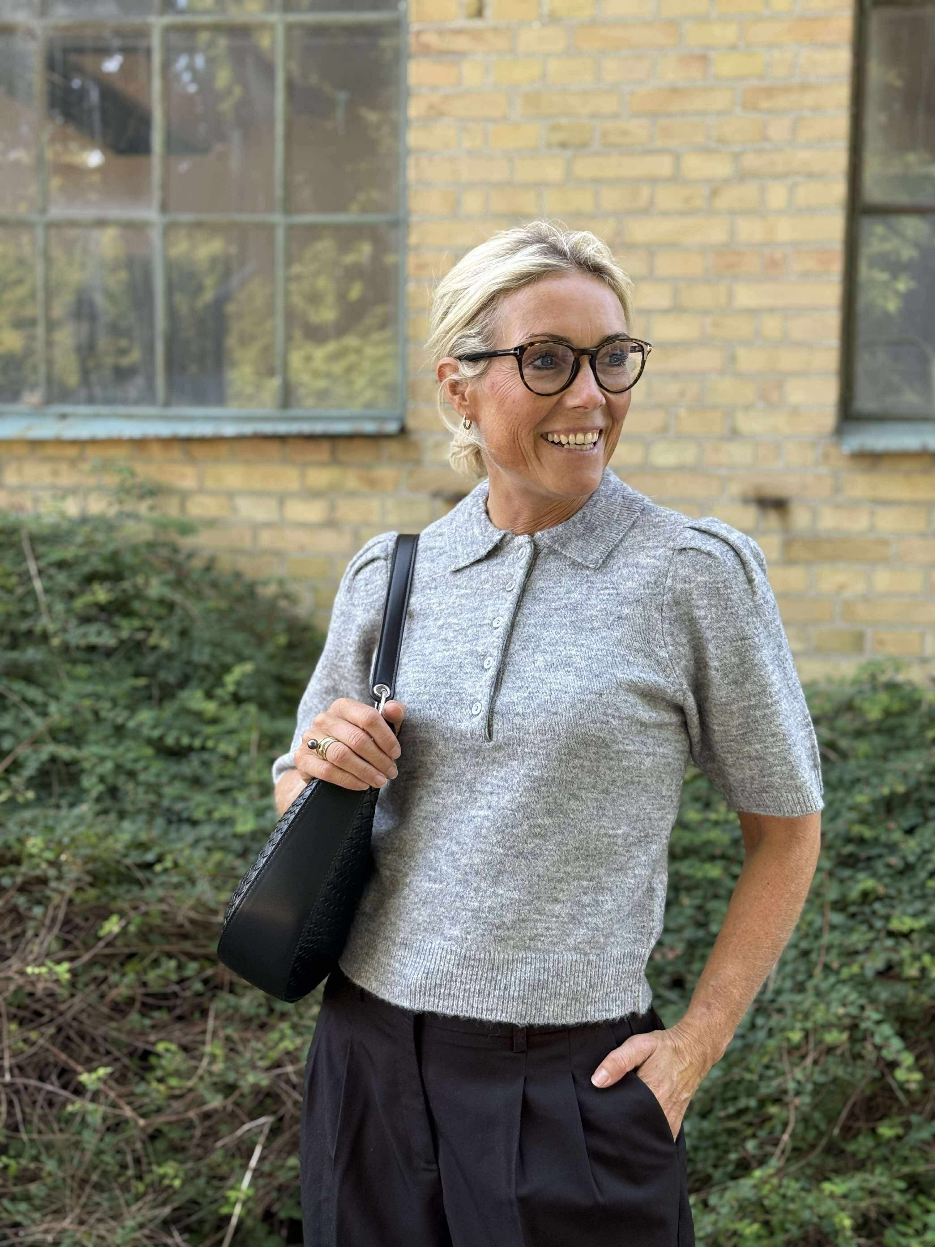 AWTASSA Knit Polo-Shirt - Medium Grey Melange